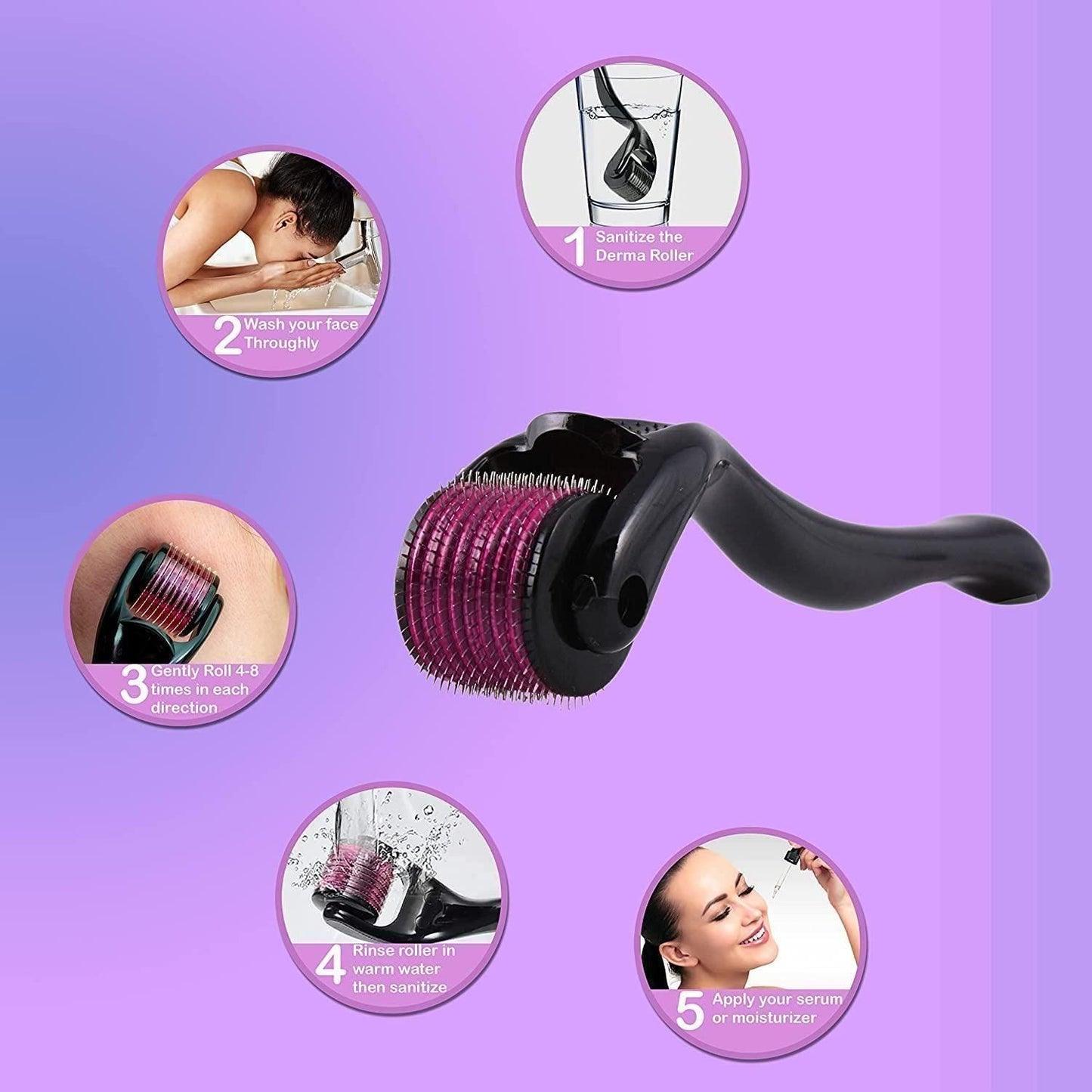 Derma Roller 0.5mm For Hair Regrowth for Men/Women