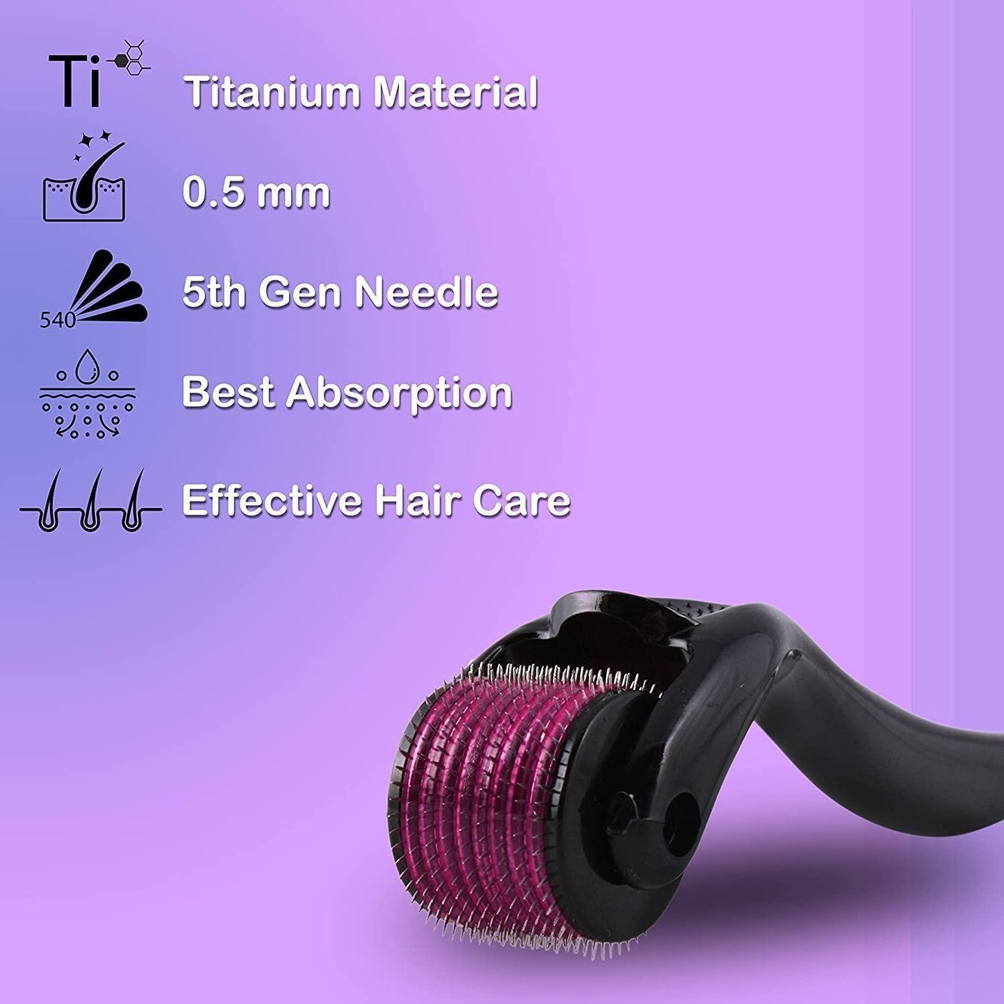Derma Roller 0.5mm For Hair Regrowth for Men/Women